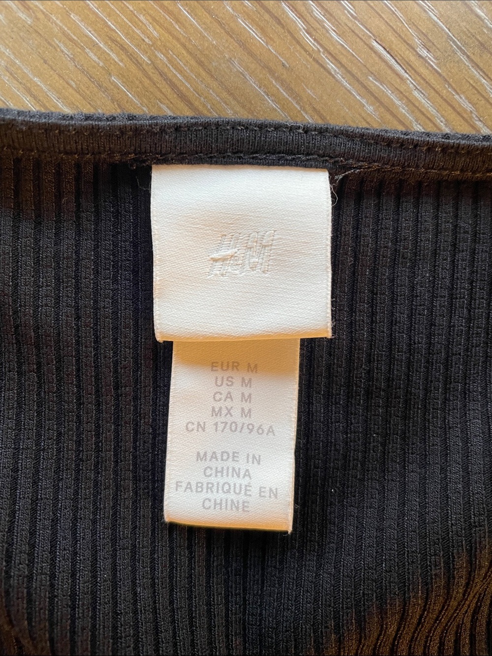H&M Black Ribbed Long-Sleeve Square Neck Top - Picture 2 of 8